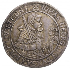 Jan Jerzy 1615-1656, talar 1620, Aw: Półpostać, Rw: Tar...
