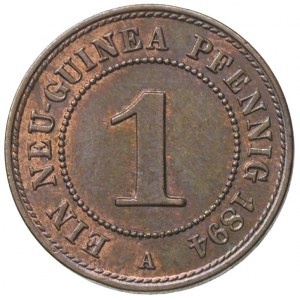 Niemiecka Nowa Gwinea, 1 fenig 1894, Berlin, J. 701, ła...