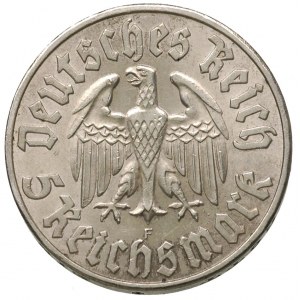  5 marek 1933/F, Stuttgart, Martin Luther, J. 353, ładn...