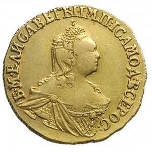 2 ruble 1756, Moskwa (Krasnyj Monetnyj Dwor), Aw: Popie...