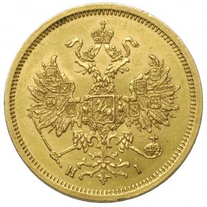 5 rubli 1868, Petersburg, złoto 6.52 g, Bitkin 16, Fr. ...