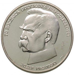50.000 złotych 1988, Warszawa, Józef Piłsudski, na rewe...