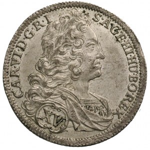 15 krajcarów 1734, Wrocław, F.u.S. 911, ładnie zachowan...