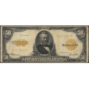 50 dolarów 1922, GOLD CERTIFICATE, podpisy Speelman-Whi...