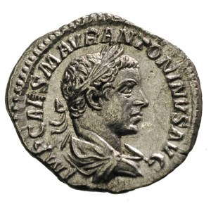 Elagabal 218-222, denar 218-219, Rzym, Aw: Popiersie ce...