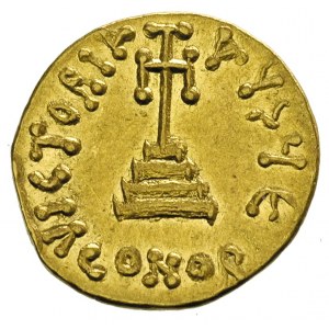 Konstans II 641-668, solidus, oficyna e, Aw: Popiersia ...