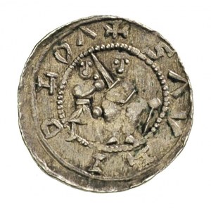 Władysław Wygnaniec 1138-1146, denar, Aw: Książe siedzą...
