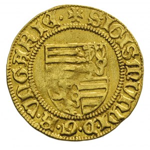 Zygmunt Luksemburczyk 1387-1437, goldgulden, Aw: Cztero...