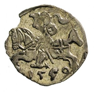 denar 1559, Wilno, Ivanauskas 443:63, T.8, drobna wada ...