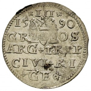 trojak 1590, Ryga, Iger R.90.1.d, Gerbaszewski 8