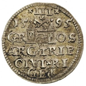 trojak 1595, Ryga, Iger R.95.1.d, Gerbaszewski 17, paty...