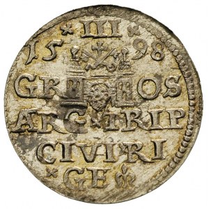 trojak 1598, Ryga, Iger R.98.1.b, Gerbaszewski 2