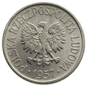 50 groszy 1957, Warszawa, Parchimowicz 210.a, rzadkie i...