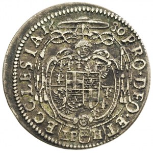 15 krajcarów 1680, Nysa, F.u.S. 2711, ładnie zachowane ...