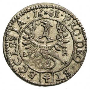 1 krajcar 1681, Nysa, F.u.S. 2719, bardzo ładny
