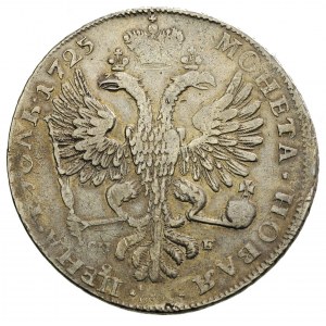 rubel 1725 CG-<, Petersburg, Diakov 52, srebro 28.57 g