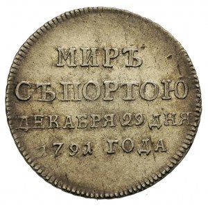 żeton na pokój z Turcją, 1791, srebro 4.24 g, Bitkin 71...