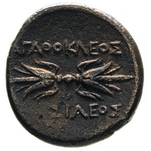 Sycylia, Syrakuzy, Agatokles 317-289 pne, brąz AE-21, A...