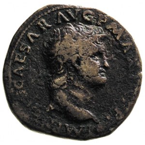 Neron 54-68, as 66, Lyon, Aw: Głowa cesarza w prawo, Rw...