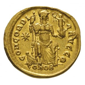 Teodozjusz 402-450, solidus 408-420, Konstantynopol, of...