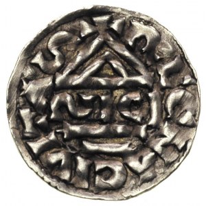 Ratyzbona, książę Otto 976-982, denar, Aw: Krzyż z czte...