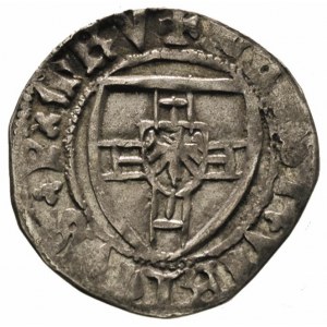 Ulryk von Jungingen 1407-1410, szeląg, Aw: Tarcza wielk...