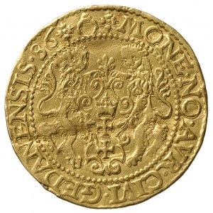 dukat 1586, Gdańsk, Aw: Popiersie króla w prawo i napis...