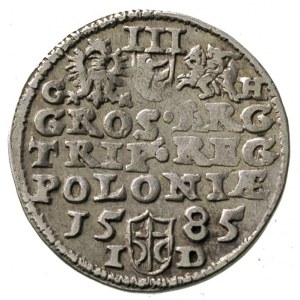 trojak 1585, Olkusz, po bokach Orła i Pogoni litery G -...