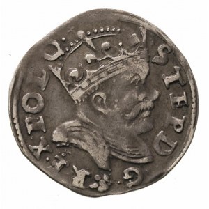 trojak 1586, Poznań, data z lewej strony monety, Iger P...