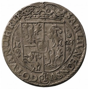 ort 1623, Bydgoszcz, wąska głowa króla,  w koronie nad ...