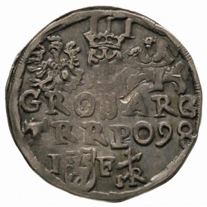 trojak 1598, Lublin, na rewersie monogram MR, Iger L.98...