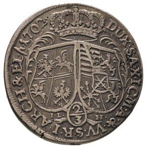 2/3 talara (gulden) 1702, Drezno, Merseb. 1438, Dav. 81...