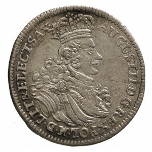 szóstak 1702, Lipsk, Merseb. 1162, moneta z dość ładnym...