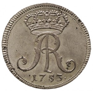 1/24 talara 1753, Lipsk, Aw: Monogram królewski i data,...