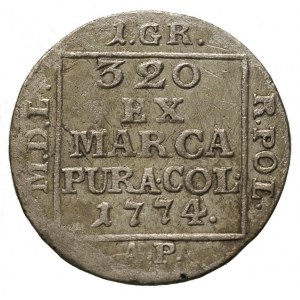 grosz srebrny, 1774, Warszawa, Plage 223