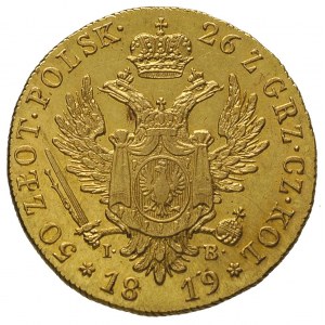 50 złotych 1819, Warszawa, złoto 9.79 g, Plage 3, Bitki...