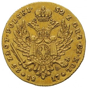 25 złotych 1817, Warszawa, złoto 4.88 g, Plage 11, Bitk...