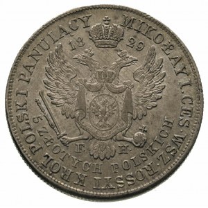 5 złotych 1829, Warszawa, Plage 37, Bitkin 985, patyna