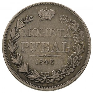 rubel 1843, Warszawa, Plage 431, Bitkin 422, patyna
