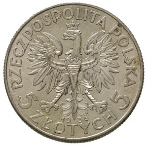 5 złotych 1934, Warszawa, Głowa Kobiety, Parchimowicz 1...