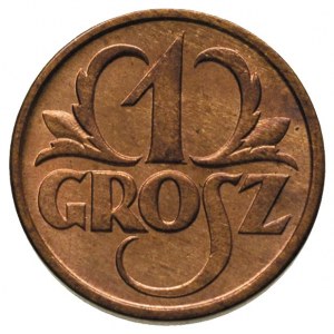 1 grosz 1927, Warszawa, Parchimowicz 101.c, wyśmienity ...
