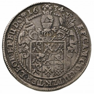 talar 1634, Szczecin, Aw: Popiersie i napis, Rw: Tarcza...