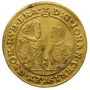 3 dukaty 1610, Złoty Stok, Aw: Dwie półpostacie i napis...