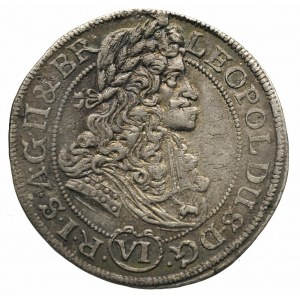 VI krajcarów 1691, Wrocław, F.u.S. 581, bardzo ładny, p...