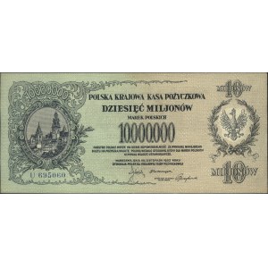 10.000.000 marek polskich 20.11.1923, seria U, Miłczak ...