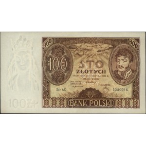 100 złotych 2.06.1932, seria AC, dodatkowy znak wodny +...