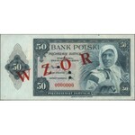 zestaw wzorów banknotów 20 i 50 złotych 20.08.1939, obu...