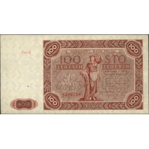 100 złotych 15.07.1947, seria G, Miłczak 131b