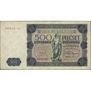 500 złotych 15.07.1947, seria G2, Miłczak 132b
