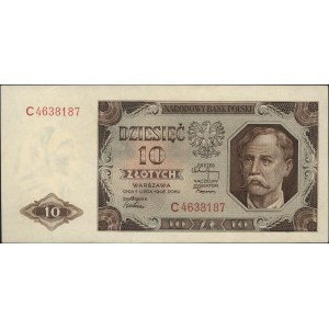 10 złotych 1.07.1948, seria C, Miłczak 136a